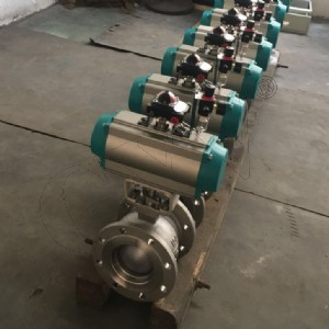 VQ647F法蘭氣動(dòng)V型球閥